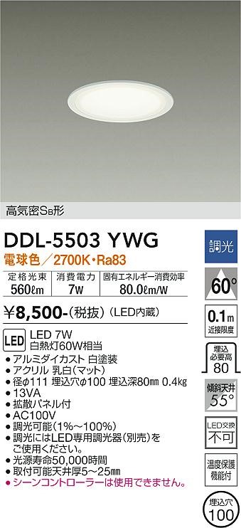 DDL-5503YWG _CR[ _ECg  100 LED dF  gU