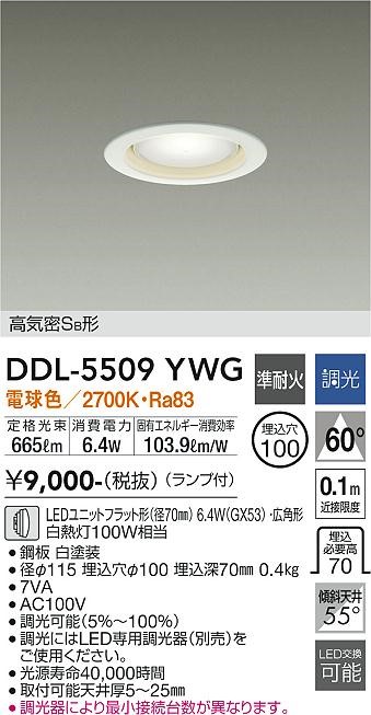DDL-5509YWG _CR[ _ECg  100 LED dF  gU