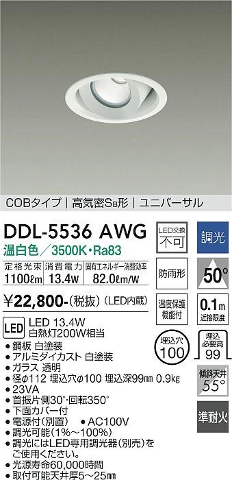 DDL-5536AWG _CR[ jo[T_ECg(pp)  100 LED F  gU