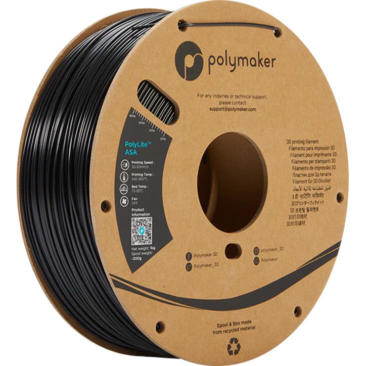 y[J[z Polymaker 3Dv^[ptBg PolyLite ASA a1.75mm 1000g ubN PF01001