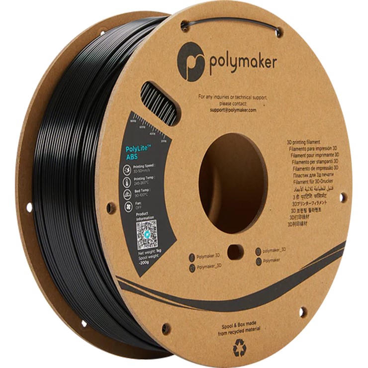 y[J[z Polymaker 3Dv^[ptBg PolyLite ABS a1.75mm 1000g ubN PE01001