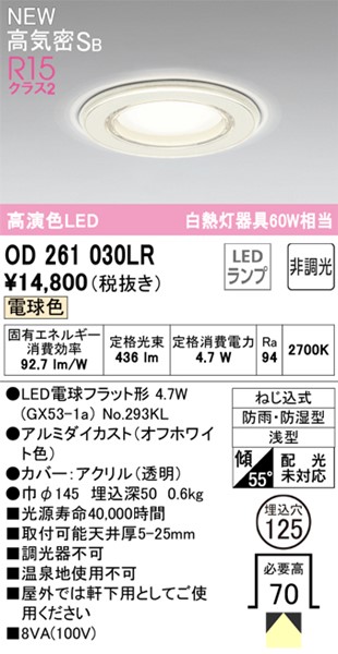 OD261030LR I[fbN _ECg  125 LED(dF) (OD261030LD ֕i)