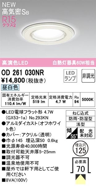 OD261030NR I[fbN _ECg  125 LED(F) (OD261030ND ֕i)