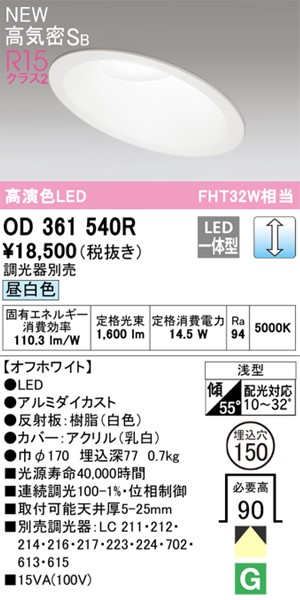 OD361540R I[fbN XΓVp_ECg 150 LED F 
