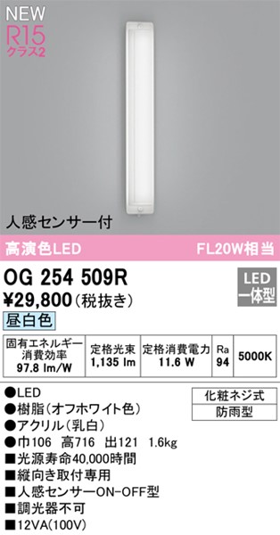 OG254509R I[fbN |[`Cg LED(F) ZT[t (OG254509 ֕i)