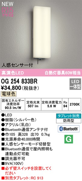 OG254833BR I[fbN |[`Cg Vo[ LED F  Bluetooth ZT[t (OG254833BC ֕i)