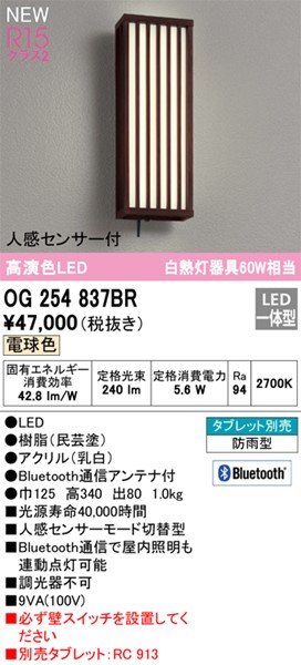 OG254837BR I[fbN a|[`Cg |h LED F  Bluetooth ZT[t (OG254837BC ֕i)