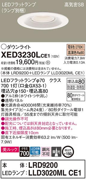 XED3230LCE1 pi\jbN p_ECg zCg 150 LEDidFj W