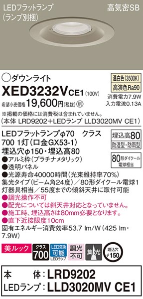 XED3232VCE1 pi\jbN p_ECg v`i 150 LEDiFj W
