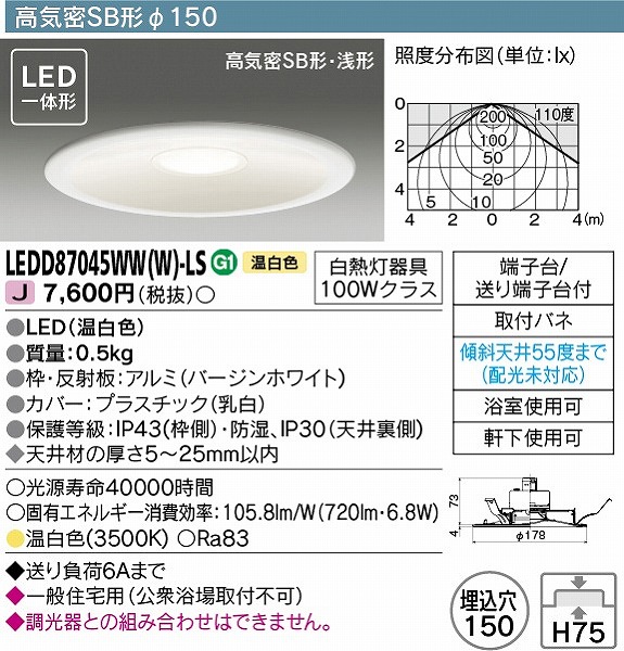 LEDD87045WW(W)-LS  p_ECgE 150 LED(F)