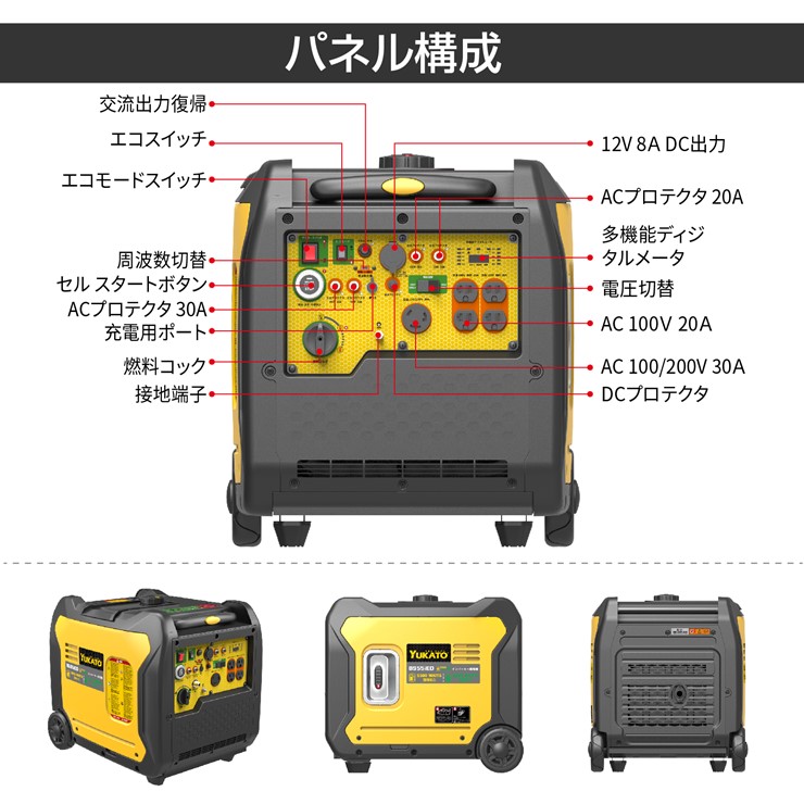 y[J[z BS55iED YUKATO Co[^[d@ 5.5kVA/5.0kVA Jg ƒp É Lv DIY ړ̔ h