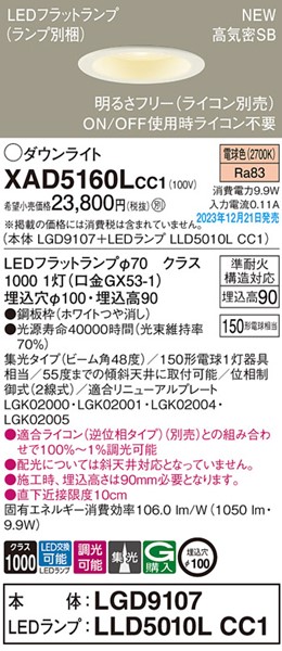 XAD5160LCC1 pi\jbN _ECg zCg 100 LED dF  W