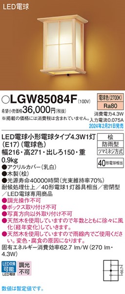 LGW85084F pi\jbN a|[`Cg O LED(dF) (LGW85084Z p)