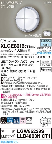 XLGE8016CT1 pi\jbN uPbgCg Vo[ LED F ^C}[