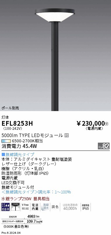 EFL8253H Ɩ |[ O[ LED F Fit (EFL8253H)