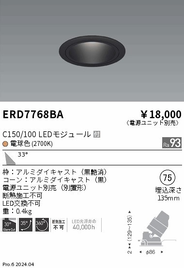 ERD7768BA Ɩ jo[T_ECg 75 ubN LEDidFj p (ERD7768BA)