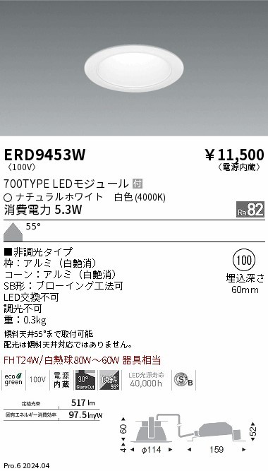ERD9453W Ɩ _ECg 100 zCg LEDiFj gU (ERD9453W)