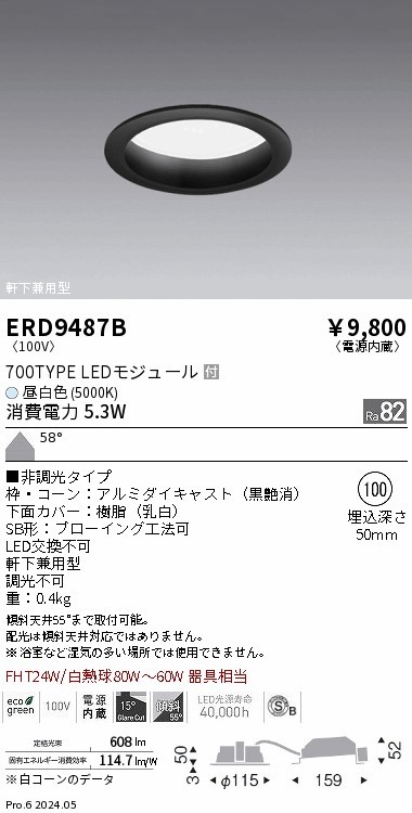 ERD9487B Ɩ _ECg 100 ubN LEDiFj gU (ERD9487B)