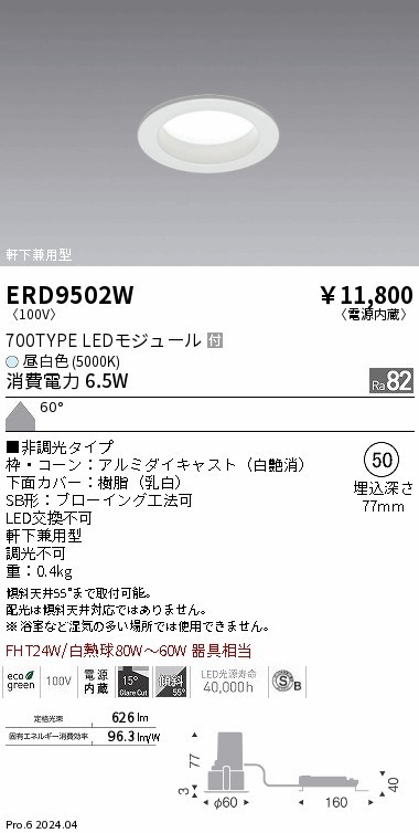 ERD9502W Ɩ _ECg 50 zCg LEDiFj gU (ERD9502W)