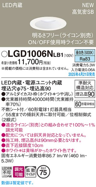 2025N0421F LGD1006NLB1 pi\jbN _ECg 75 zCg LED F  gU