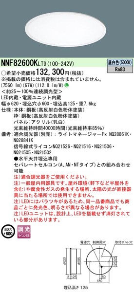 NNF82600KLT9 pi\jbN ی`x[XCg 600 LED F 