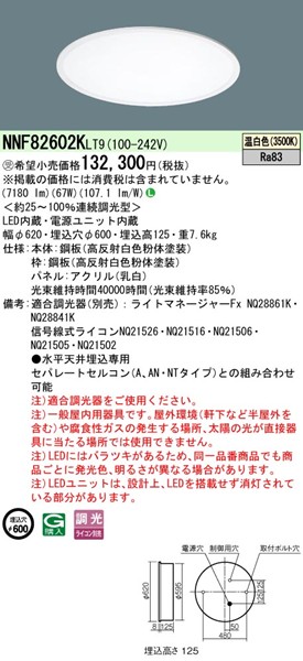 NNF82602KLT9 pi\jbN ی`x[XCg 600 LED F 