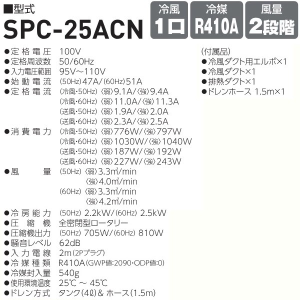 y[J[z @l SPC-25ACN H Ɩp X|bgN[[ Hsv
