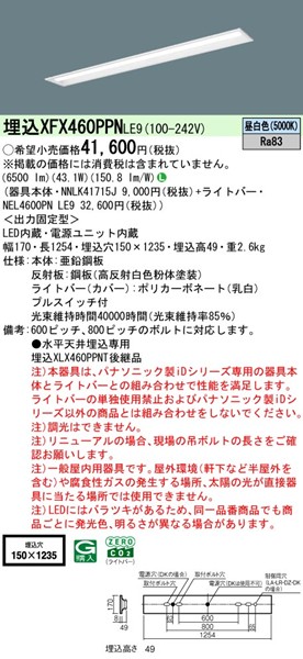 XFX460PPNLE9 pi\jbN x[XCg 40` ʊJ W150 LEDiFj