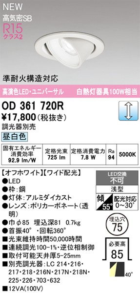 OD361720R I[fbN jo[T_ECg 75 zCg LED F  Lp