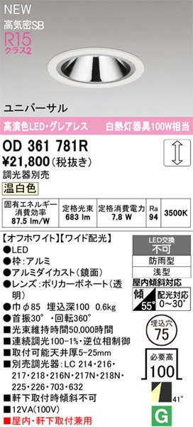 OD361781R I[fbN jo[T_ECg 75 Vo[ LED F  Lp