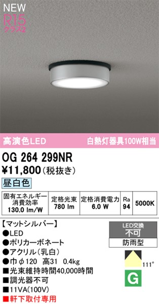 OG264299NR I[fbN p|[`Cg 120 Vo[ LED(F)