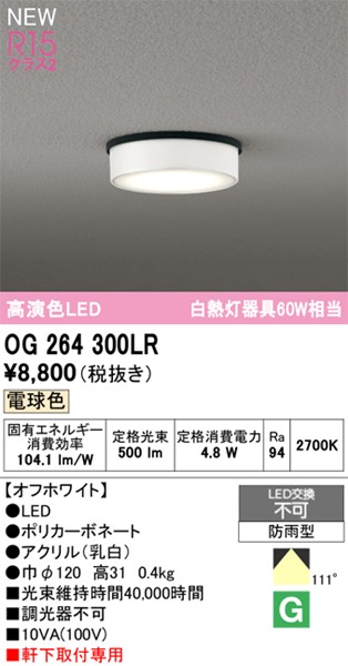 OG264300LR I[fbN p|[`Cg 120 zCg LED(dF)