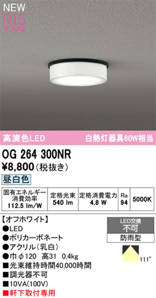 OG264300NR I[fbN p|[`Cg 120 zCg LED(F)