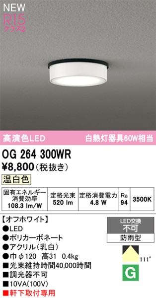 OG264300WR I[fbN p|[`Cg 120 zCg LED(F)