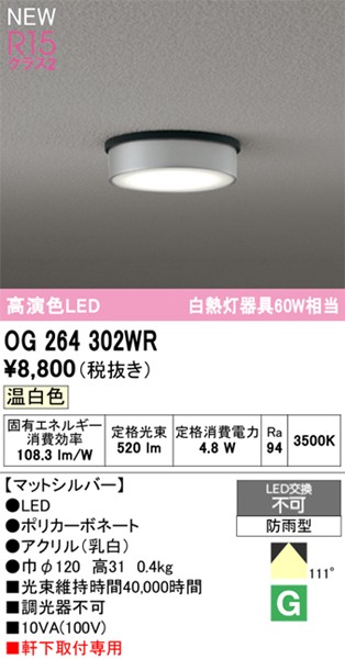OG264302WR I[fbN p|[`Cg 120 Vo[ LED(F)