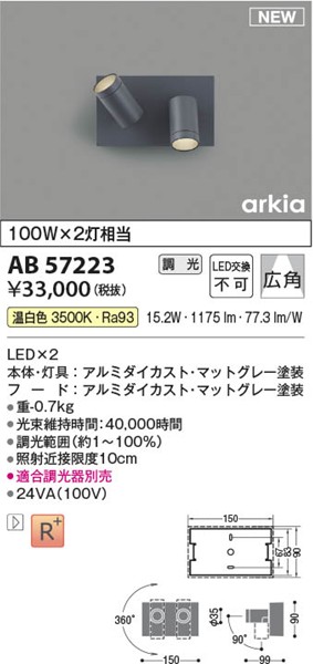AB57223 RCY~ uPbgCg O[ LED F  Lp