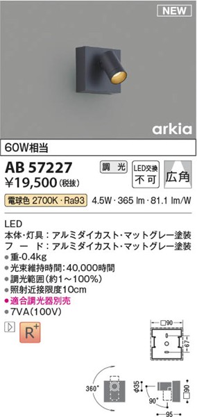 AB57227 RCY~ uPbgCg O[ LED dF  Lp