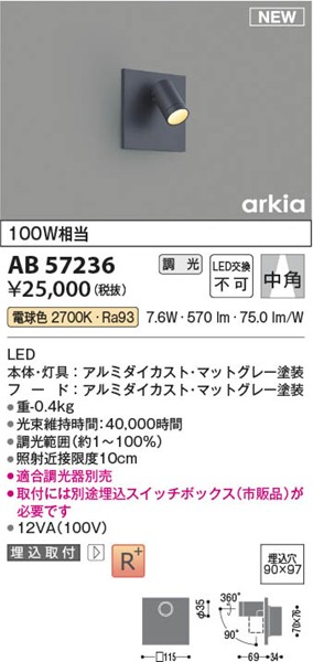 AB57236 RCY~ uPbgCg O[ LED dF  p