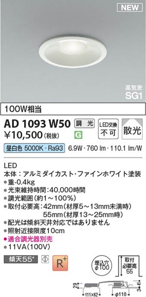 AD1093W50 RCY~ CSG1_ECg 100 zCg LED F  U