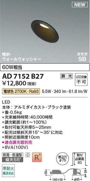AD7152B27 RCY~ CSB_ECg 75 ubN LED dF 