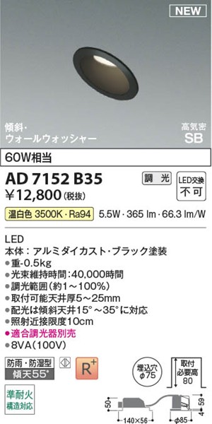 AD7152B35 RCY~ CSB_ECg 75 ubN LED F 