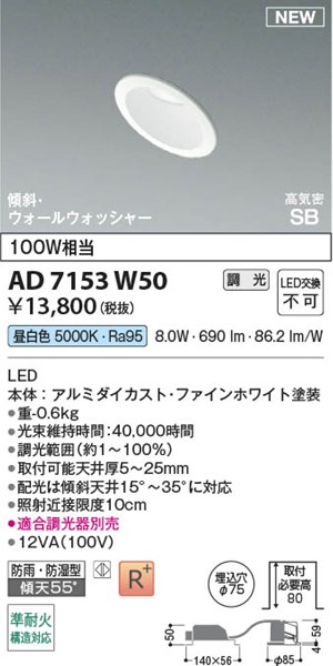AD7153W50 RCY~ CSB_ECg 75 zCg LED F 