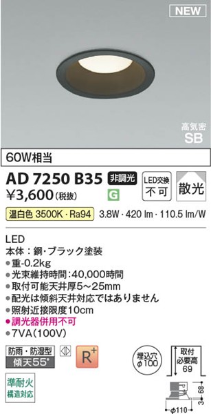 AD7250B35 RCY~ CSB_ECg 100 ubN LEDiFj U