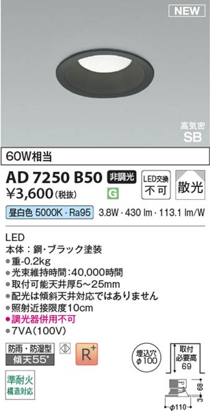 AD7250B50 RCY~ CSB_ECg 100 ubN LEDiFj U