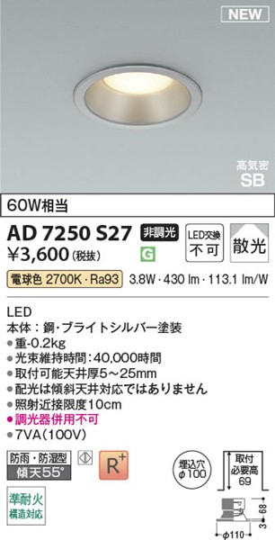 AD7250S27 RCY~ CSB_ECg 100 Vo[ LEDidFj U