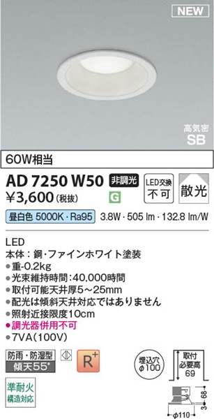 AD7250W50 RCY~ CSB_ECg 100 zCg LEDiFj U
