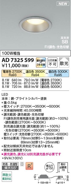 AD7325S99 RCY~ CSB_ECg 100 Vo[ LED Fؑ  U