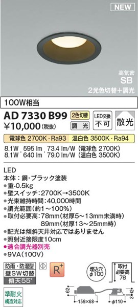 AD7330B99 RCY~ CSB_ECg 100 ubN LED Fؑ  U