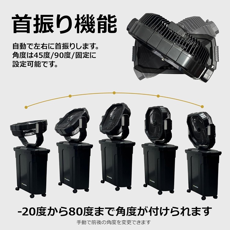 2026最新 KMネクスト ARミストファン BIG 大型 TF7602 扇風機 充電式 コードレス 22L キャスター 業務用 現場 工場 熱中症対策 建設現場 倉庫 屋外