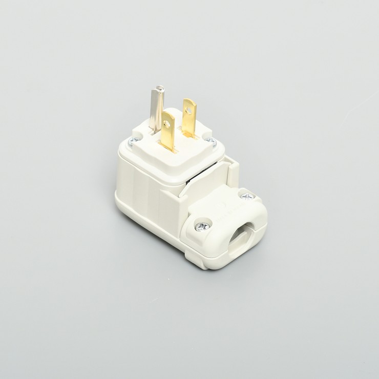7112GNL-IV アメリカン電機 平刃形 L型プラグ NEMA 5-15 白